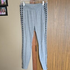 PINK Victoria's Secret Gray Track Pants with Black Accents